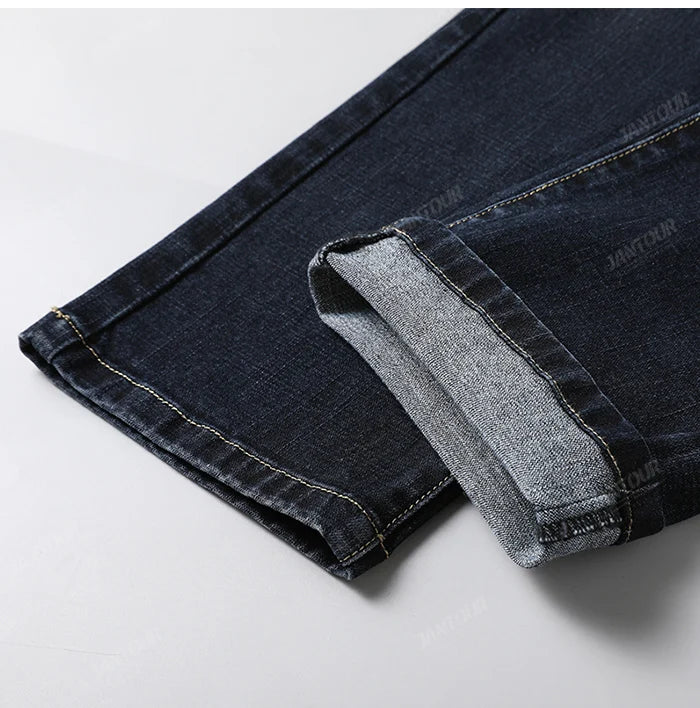 Men’s Classic Cotton Denim Overalls – Straight Leg Jeans