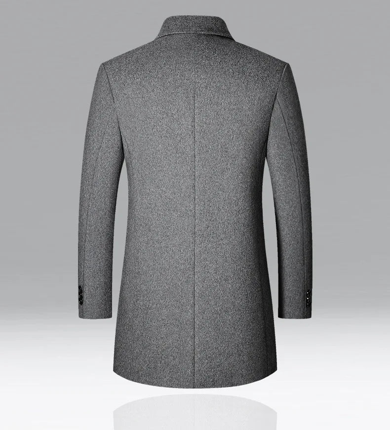 Herren Winter Wollmantel – Klassischer Umlegekragen Gehrock
