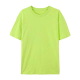 Damen Essential Solid T-Shirt: Relaxed Fit Premium-Baumwoll-Kurzarm-Oberteil