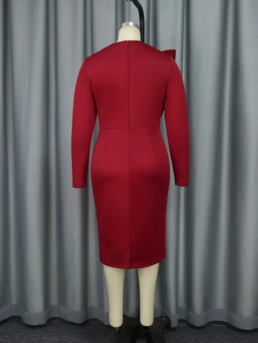 The "Grace Lace" Gown – Elegant African Sheath Dress – Signature Lace Applique Bodycon