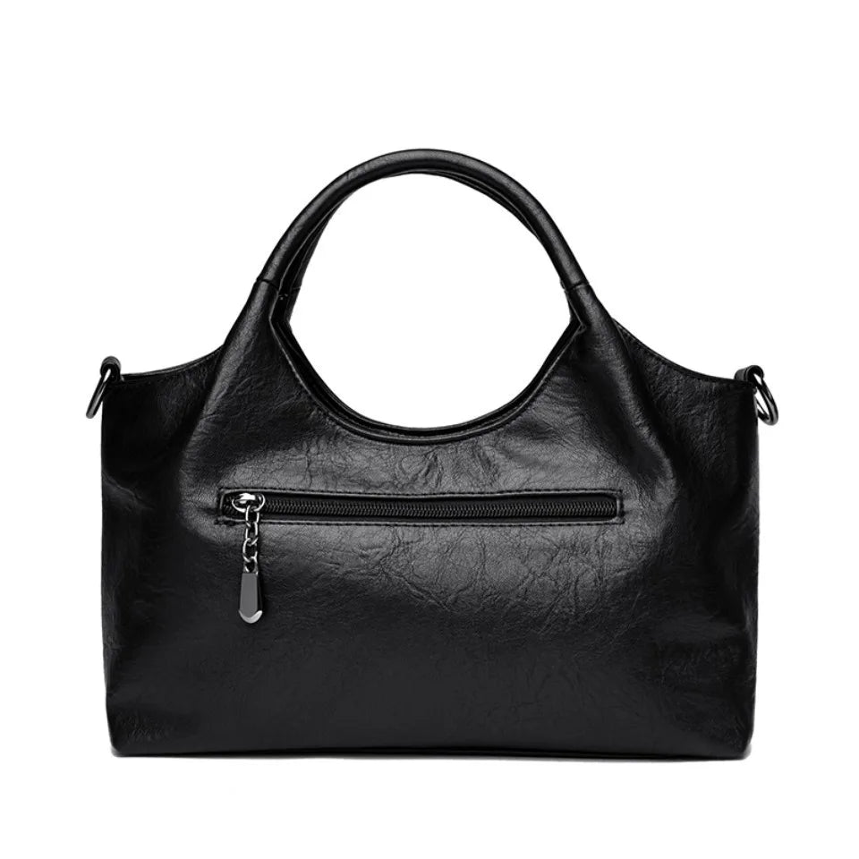 Premium-Handtasche aus weichem PU-Leder | Umhängetasche für Damen mittleren Alters