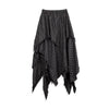 Acubi Fashion Karierter Asymmetrischer Rock | Damen Alt Goth Maxi mit elastischem Bund