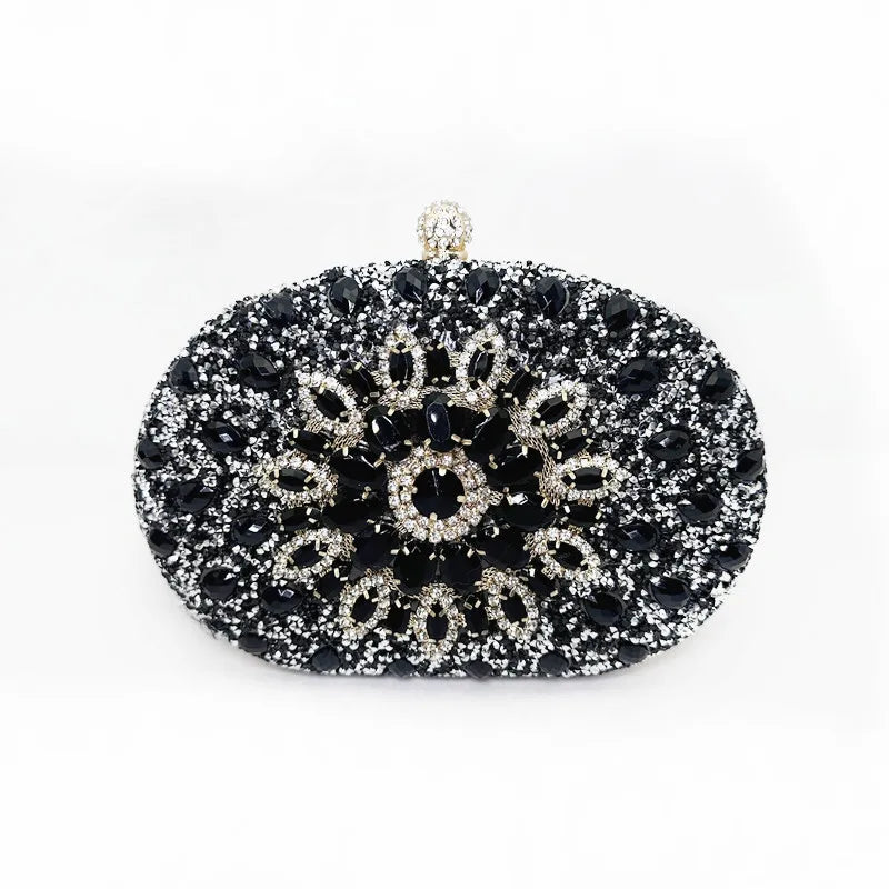 Luxury Crystal Diamond Evening Clutch | Elegant Wedding Cell Phone Purse