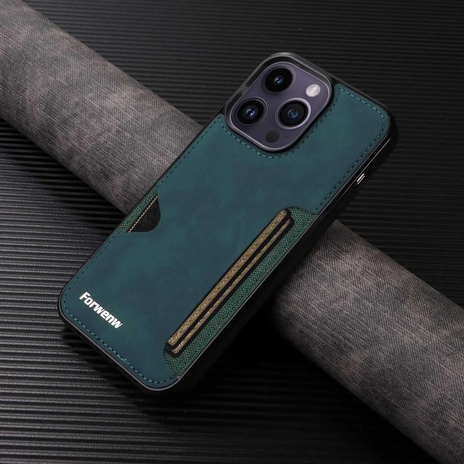 Retro PU Leder Brieftaschenhülle mit Kartenhalter für iPhone 17 Air 16 15 14