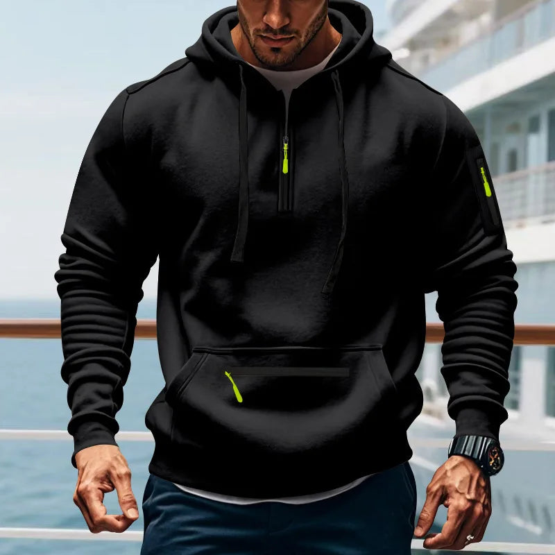 The Heritage Heavyweight: Men's American-Style Loose Fit Fleece-Lined Hoodie