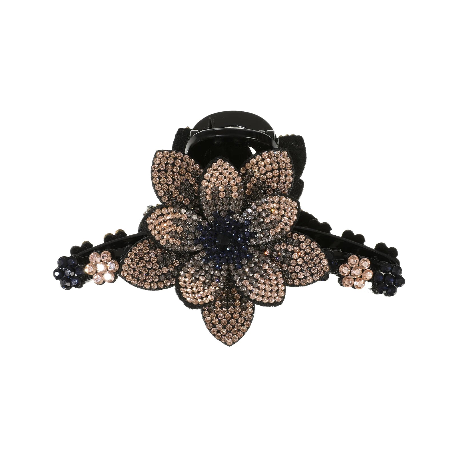 Die Haarspange „Glimmer Bloom“ – Atemberaubende florale Strass-Klammer