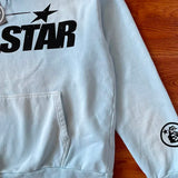 Hellstar HS Fire Sky Blue Hoodie – Unisex Baumwoll-Pullover
