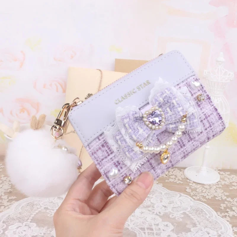 Das Petite-Bow Silhouette Lolita Kurzportemonnaie