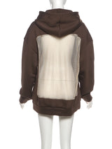 Sexy Backless Hooded Sweatshirt – Glitter Mesh Patchwork Pullover, Autumn Chic Harajuku Streetwear