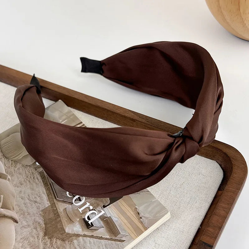 Retro-Satin-Haarreif mit Knoten für Damen