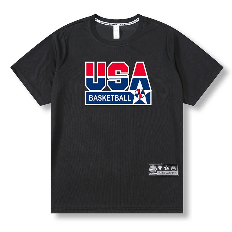 Herren lockeres Outdoor-Basketball-T-Shirt | Sommer schnelltrocknendes Streetwear-T-Shirt