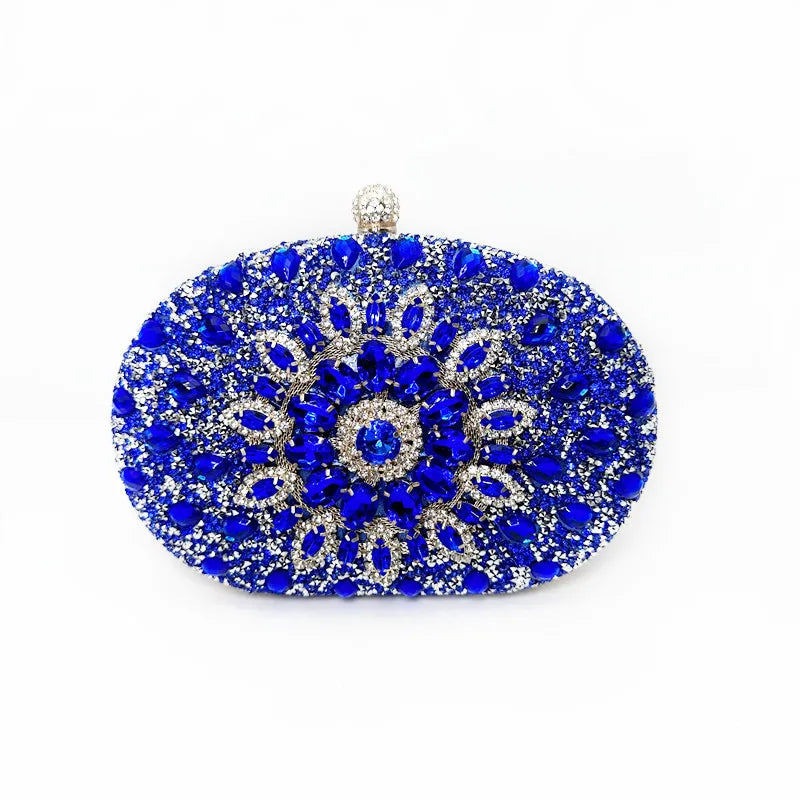 Luxury Crystal Diamond Evening Clutch | Elegant Wedding Cell Phone Purse