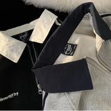Herren-Sweatshirt im amerikanischen Oversize-Stil – Half-Zip-Pullover mit Reverskragen