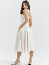 Women's Elegant Spaghetti Strap Midi Dress