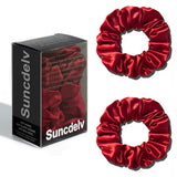 The "Silk-Glow" Duo: 2Pcs Pure 22 Momme Natural Silk Scrunchies