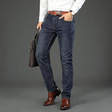 Herren klassische gerade Regular-Denim-Stretchjeans
