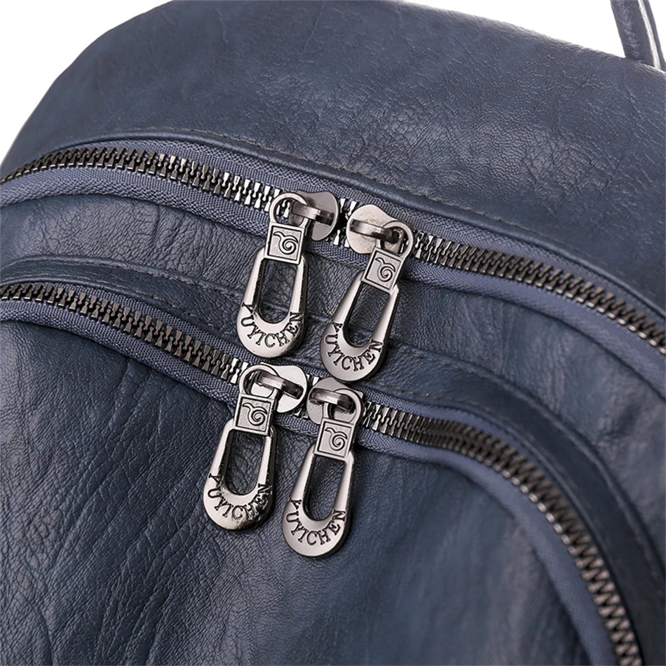 Weiche Damen-Schultertasche aus PU-Leder | Multifunktionaler Reise-Rucksack