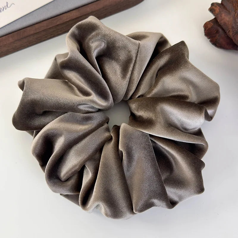 Retro Simple Velvet Large Hair Scrunchies for Women