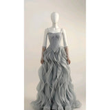 Luxuriöses gerafftes A-Linien-Ballkleid | Perlenbesetztes Sweetheart-Abendkleid