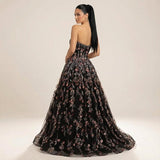 Ärmelloses schulterfreies A-Linien-Ballkleid | Elegantes Geburtstagsparty-Abendkleid