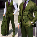 Elegante 3-teiliger Hochzeits-Smoking für Herren – Slim Fit Bräutigam-Anzug