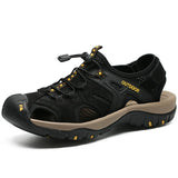 Handgemachte Herren-Sandalen aus echtem Leder – rutschfeste Outdoor-Strandsandalen für Herren