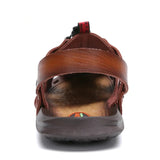 Men's Leather Summer Sandals – Comfortable Leisure Slippers for Men