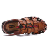Men's Leather Summer Sandals – Comfortable Leisure Slippers for Men
