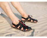 Men's Leather Summer Sandals – Comfortable Leisure Slippers for Men