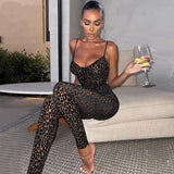 Sexy Y2K Leopard Print Jumpsuit – Sleeveless Backless Skinny Playsuit
