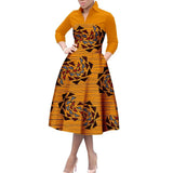 Vibrantes afrikanisches A-Linien-Kleid für Damen mit Dashiki-Print