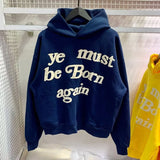 "Ye Must Be Born Again" Hoodie – Premium Foam Logo Oversized Sweatshirt, Kanye West Stil Unisex Pullover