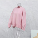 Damen Langarm Pullover Lockerer Patchwork Süßer Y2K Strickpullover