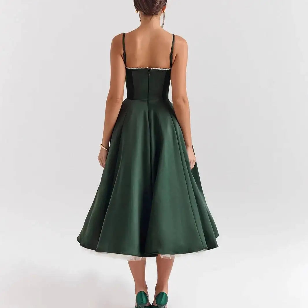 Women's Summer French Corset Waist Summer Evening Gown
