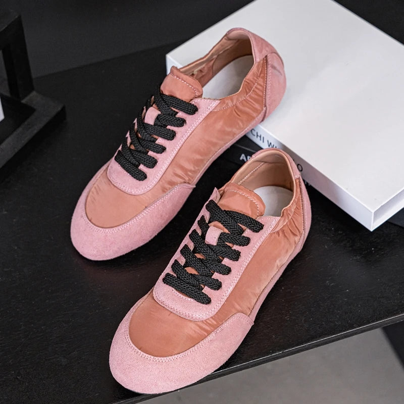 Women’s Moral Training Shoes – Retro Color-Blocked Sneakers