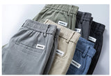 Men’s Classic Cotton Autumn Pants – Elastic Drawstring Waist Jogging Trousers