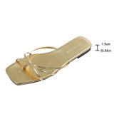 Damen Bequeme Strand-Flip-Flops – Lässige Slip-On-Pantoletten, Modische Anzieh-Slides