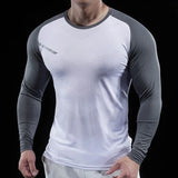 Herren Gym Fitness Langarmshirt | Elastische Feuchtigkeitsableitende Tights