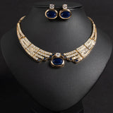 Exquisites 2-teiliges Luxus-Schmuckset für Damen | Atemberaubendes Collier- und Ohrring-Ensemble