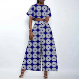 African 2-Piece Ankara Print Outfit for Women | Crop Top and Wide-Leg Pants