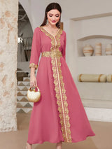 Das Spitzenkleid „Lumiere“ – Signature Dubai Arab Abaya – Bestickter Kaftan aus Spitze (Boutique)