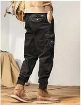 Men’s Winter Y2K Harem Tactical Utility Fleece Cargo Pants