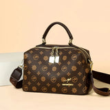 Luxuriöse Designer-Damenhandtasche | Hochwertige bedruckte Leder-Umhängetasche