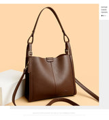 The Sovereign-Medium Silhouette High-Quality PU Leather Top-Handle Bag