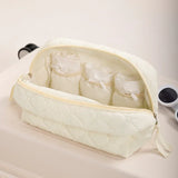 The "Vintage-Bloom" Trio: Quilted Cotton Makeup Bag Set