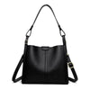The Sovereign-Medium Silhouette High-Quality PU Leather Top-Handle Bag