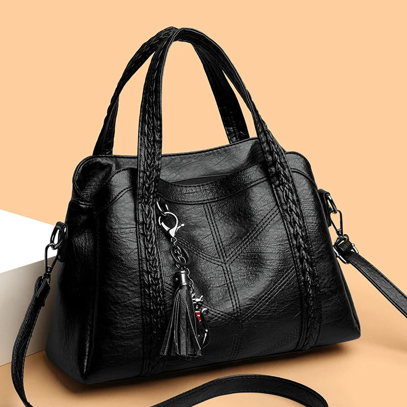 Women’s Luxury Leather Crossbody Bag – Designer Shoulder Handbag for Women