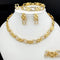 Elegant Cuban Link Necklace & Matching Earrings – Bold Bridal Wedding Jewelry Ensemble