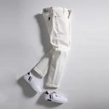 Men’s Classic White Straight Jeans | Fashion Casual Soft Stretch Denim