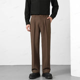 Men’s Autumn Casual Business Pants – Korean Style Elastic Waist Trousers